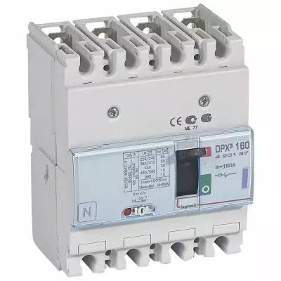 Disj puissance DPX� 160 - magn�to-thermique - 50 kA - 4P - 160 A (420137)