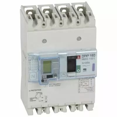 Disj puissance DPX� 160 - magn�to-thermique diff - 50 kA - 4P - 25 A (420151)