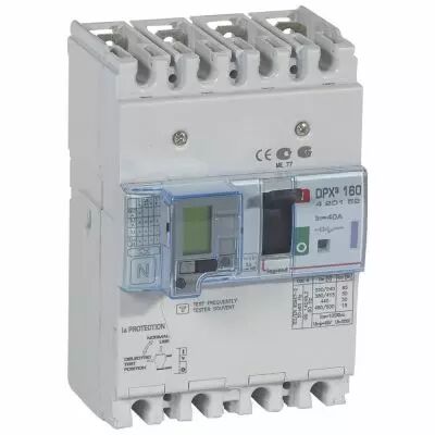 Disj puissance DPX� 160 - magn�to-thermique diff - 50 kA - 4P - 40 A (420152)