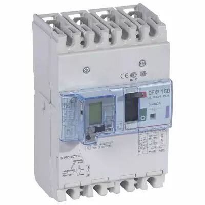 Disj puissance DPX� 160 - magn�to-thermique diff - 50 kA - 4P - 80 A (420154)