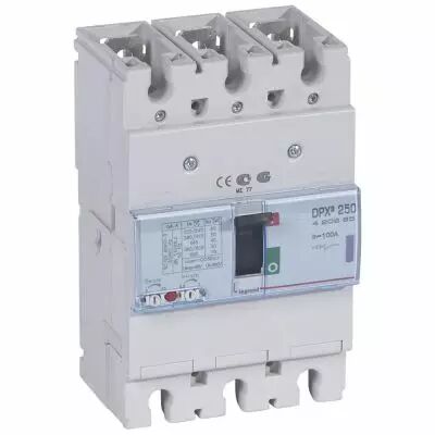 Disj puissance DPX� 250 - magn�to-thermique - 50 kA - 3P - 100 A (420265)