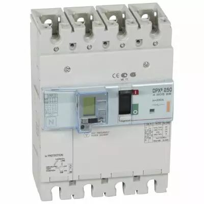 Disj puissance DPX� 250 - �lectronique diff - 25 kA - 4P - 250 A (420329)