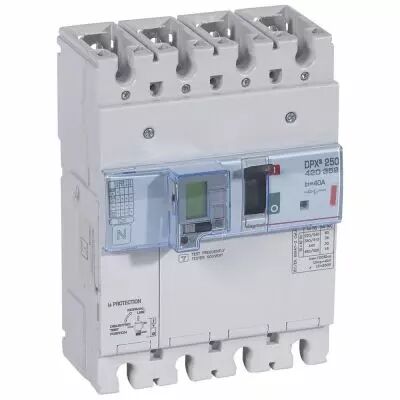 Disj puissance DPX� 250 - �lectronique diff - 36 kA - 4P - 40 A (420352)
