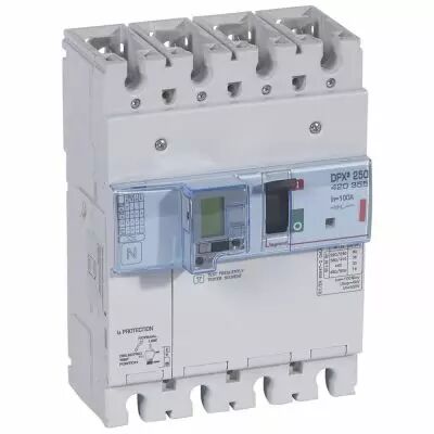 Disj puissance DPX� 250 - �lectronique diff - 36 kA - 4P - 100 A (420355)