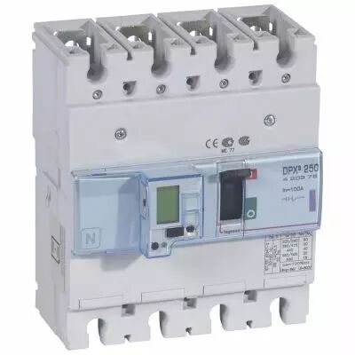Disj puissance DPX� 250 - �lectronique - 50 kA - 4P - 100 A (420375)