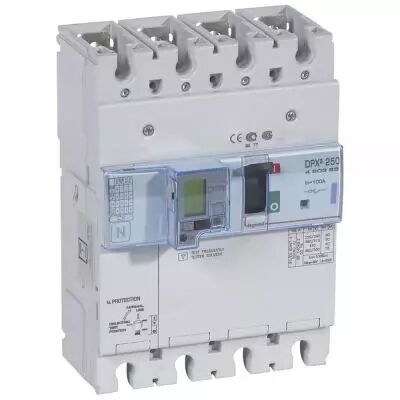 Disj puissance DPX� 250 - �lectronique diff - 50 kA - 4P - 100 A (420385)