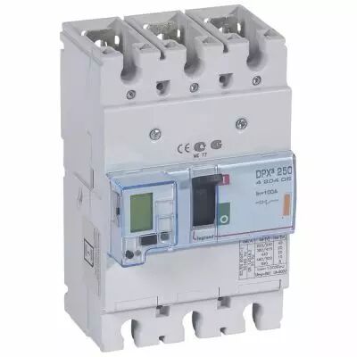 Disj puissance DPX� 250 - �lectronique � unit� de mesure - 25 kA - 3P - 100 A (420405)