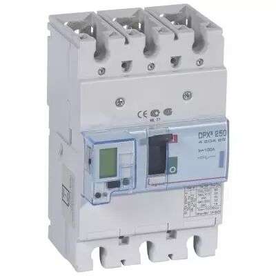 Disj puissance DPX� 250 - �lectronique � unit� de mesure - 50 kA - 3P - 100 A (420465)