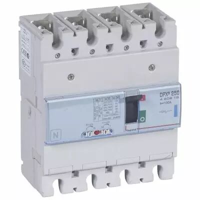 Disj puissance DPX� 250 - magn�to-thermique - 70 kA - 4P - 100 A (420615)