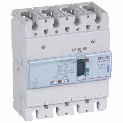 Disj puissance DPX� 250 - magn�to-thermique - 70 kA - 4P - 250 A (420619)