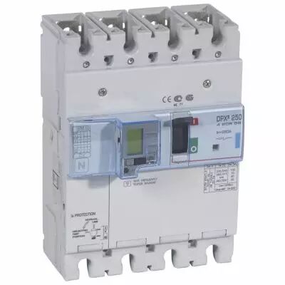 Disj puissance DPX� 250 - �lectronique diff - 70 kA - 4P - 250 A (420659)