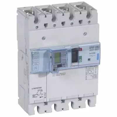 Disj puissance DPX� 250 - �lectro diff � unit� de mesure - 70 kA - 4P - 100 A (420687)