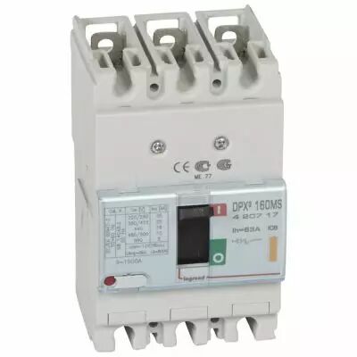 Disj puissance DPX� 160 - magn�tique seul - 25 kA - 3P - 63 A (420717)