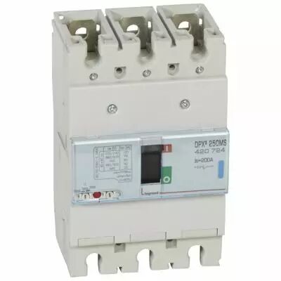 Disj puissance DPX� 250 - magn�tique seul - 70 kA - 3P - 200 A (420724)