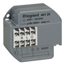 Télérupteur 1P - 10 AX - 230 V~ - 50/60 Hz - intensité max acceptée 50 mA (049120)