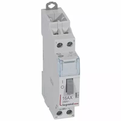 t�l�rupteur standard � vis 48 v~- 2p - 250v~~ - 16a - 2f - 1 module (412411)