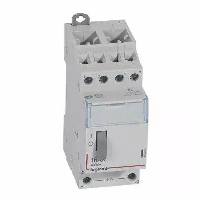 T�l�rupteur standard � vis 24 V~- 4P - 400 V~ - 16 A - 4F - 2 mod (412414)