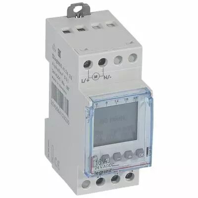 Inter horaire programmable digital - auto - multifonction - 1 sortie 16A - 24V~ (412633)