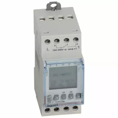 Inter horaire programmable digital - auto - multifonction -2 sorties 16A - 250V~ (412641)