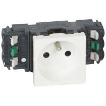 Prise Prog Mosaic pour goulottes DLP- 2P+T - bornes auto - 2 modules - blanc (077301)