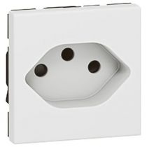 Prise Prog Mosaic - std suisse - 2P+T - type 13 - 2 mod - blanc (077506)