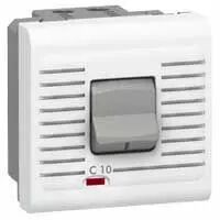 Disjoncteur Prog Mosaic - magn�to thermique 1P+N - 230 V~ - 10 A - 2 mod - blanc (077521)