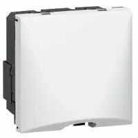 Sortie de c�bles Prog Mosaic - avec serre-c�bles - 10A - 4 bornes - 2 mod -blanc (077551)