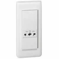 Prise rasoir Prog Mosaic - IP 24/IK 04 - 230V/120-230V - 50/60 Hz - 5 mod - blc (077586)