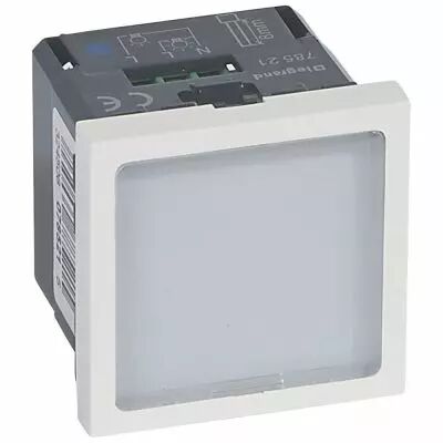 Signal�tique lumineuse � LEDs bleues Prog Mosaic - 1 �tat - 2 mod - blanc (078521)