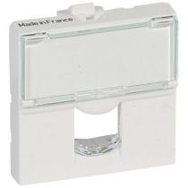 Plastron Prog Mosaic - pour connecteur simple Systimax - 2 mod - blanc (078602)