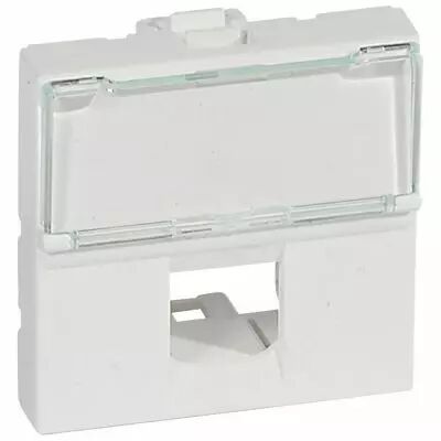 Plastron Prog Mosaic - pour connecteur Infra+ - 2 mod - blanc (078609)