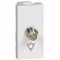 Prise Prog Mosaic �quipotentielle - 1 mod - blanc antimicrobien (078700)
