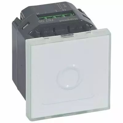 Inter � commande tactile Prog Mosaic - 2 mod - avec neutre - blanc antimicrobien (078709)