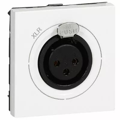 Prise audio Prog Mosaic - XLR 3 p�les - femelle - 2 modules - blanc (078755)