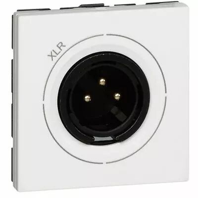 Prise audio Prog Mosaic - XLR 3 p�les - m�le - 2 modules - blanc (078756)