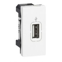 Prise USB femelle Prog Mosaic - 1 mod - blanc (078761)