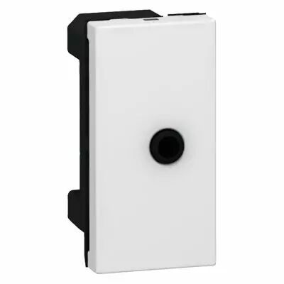 Prise audio Prog Mosaic - Jack 3,5 mm femelle - � visser - 1 module - blanc (078764)