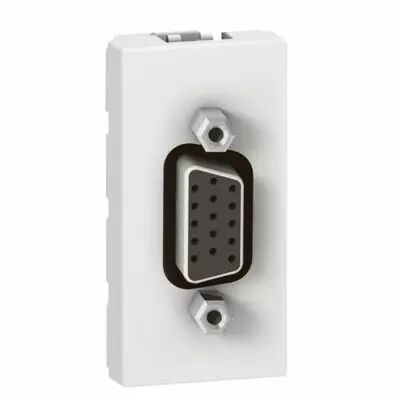Prise vid�o Prog Mosaic - HD 15 femelle - � souder - 1 module - blanc (078772)