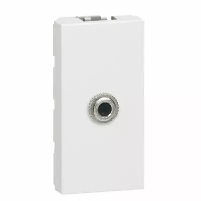 Prise audio Prog Mosaic - Jack 3,5 mm femelle - � souder - 1 module - blanc (078773)