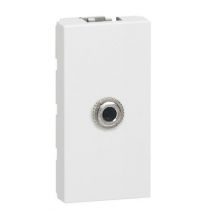 Prise audio Prog Mosaic - Jack 3,5 mm femelle - à souder - 1 module - blanc (078773)