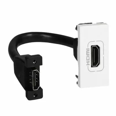 Prise audio vid�o Prog Mosaic - HDMI type A - pr�connect - 2 mod - blanc (078778)