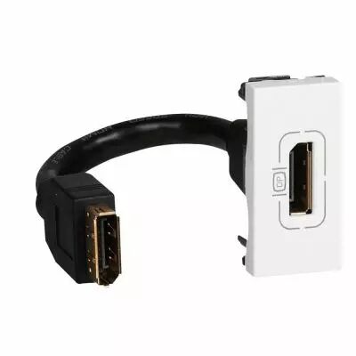 Prises Display port - pr�connectoris�e - 1 module - blanc (078791)