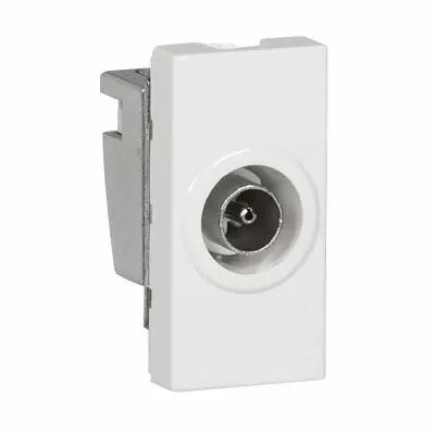 Prise TV - Prog Mosaic - �9,52mm m�le - 1 module - blanc (078793)