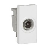 Prise TV - Prog Mosaic - Ø9,52mm mâle - 1 module - blanc (078793)