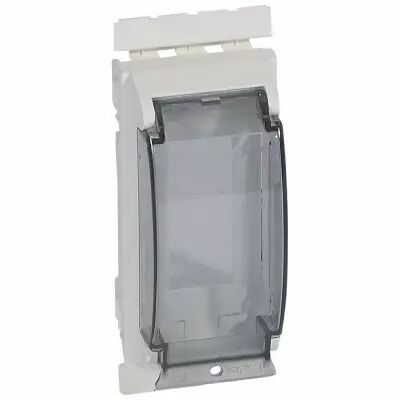 Enjoliveur pour appareil modulaire 2 modules 17,5 mm - capot protection - 4 mod (078840)