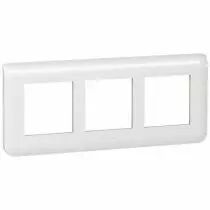 Plaque sp&eacute;ciale r&eacute;novation Prog Mosaic - 3x2 modules horizontal - blanc (078866)