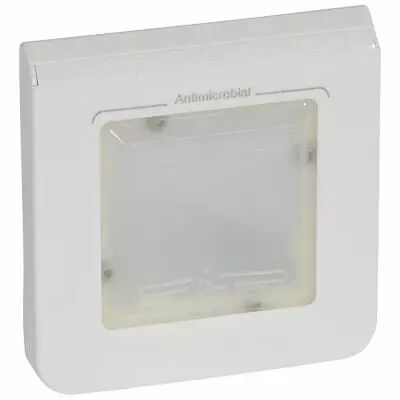Plaque antimicrobienne Prog Mosaic - �tanche - IP 44 - 2 modules - blanc (078880)