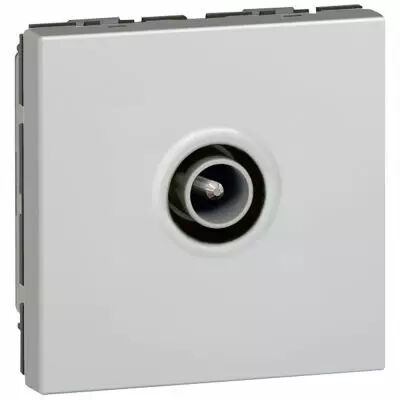 Prise TV - Prog Mosaic - �9,52mm m�le - 2 modules - alu (079292)