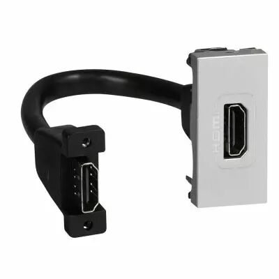 Prise audio vid�o Prog Mosaic - HDMI type A - pr�connect - 2 mod - alu (079378)