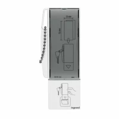 Badge porte-cl� - pour utilisation avec interrupteur � badge - porte-�tiquette (089806)